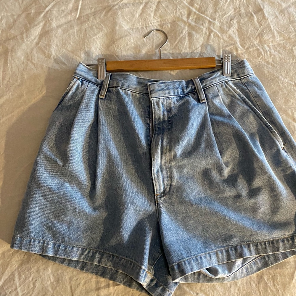 Agolde Light Blue Jean Shorts